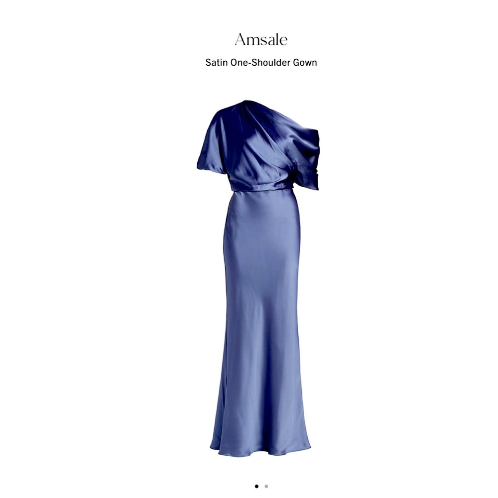 Amsale Draped Bodice Gown